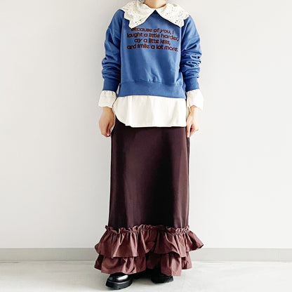 【Lupilien】レースカラーカットプルオーバー