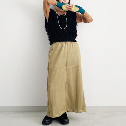【urban hymns】レイヤード配色シアースリーブプルオーバー