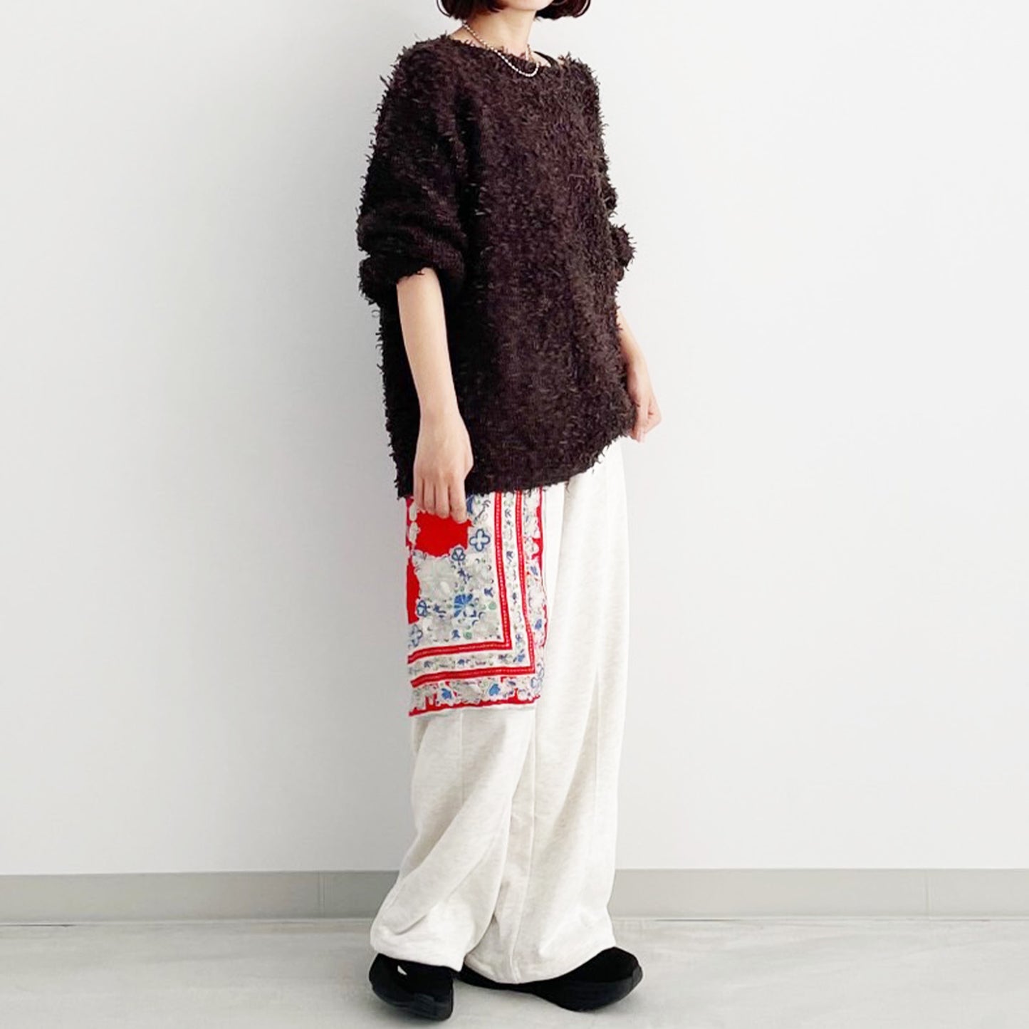 【gleam】テープヤーンローゲージプルオーバー