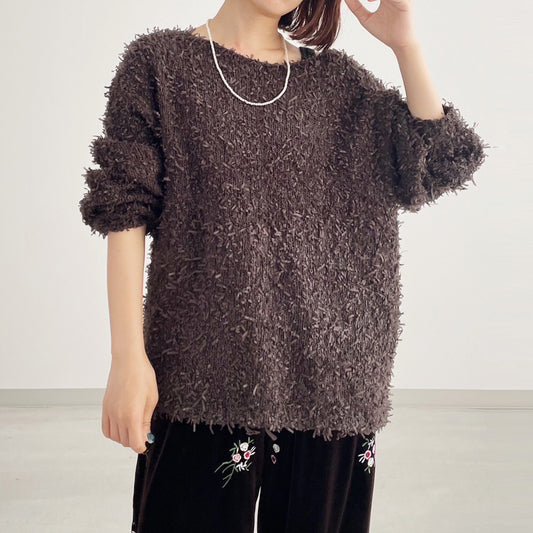 【gleam】テープヤーンローゲージプルオーバー