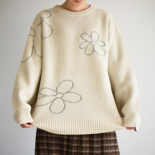 【gleam】フラワージャガードBIGプルオーバー