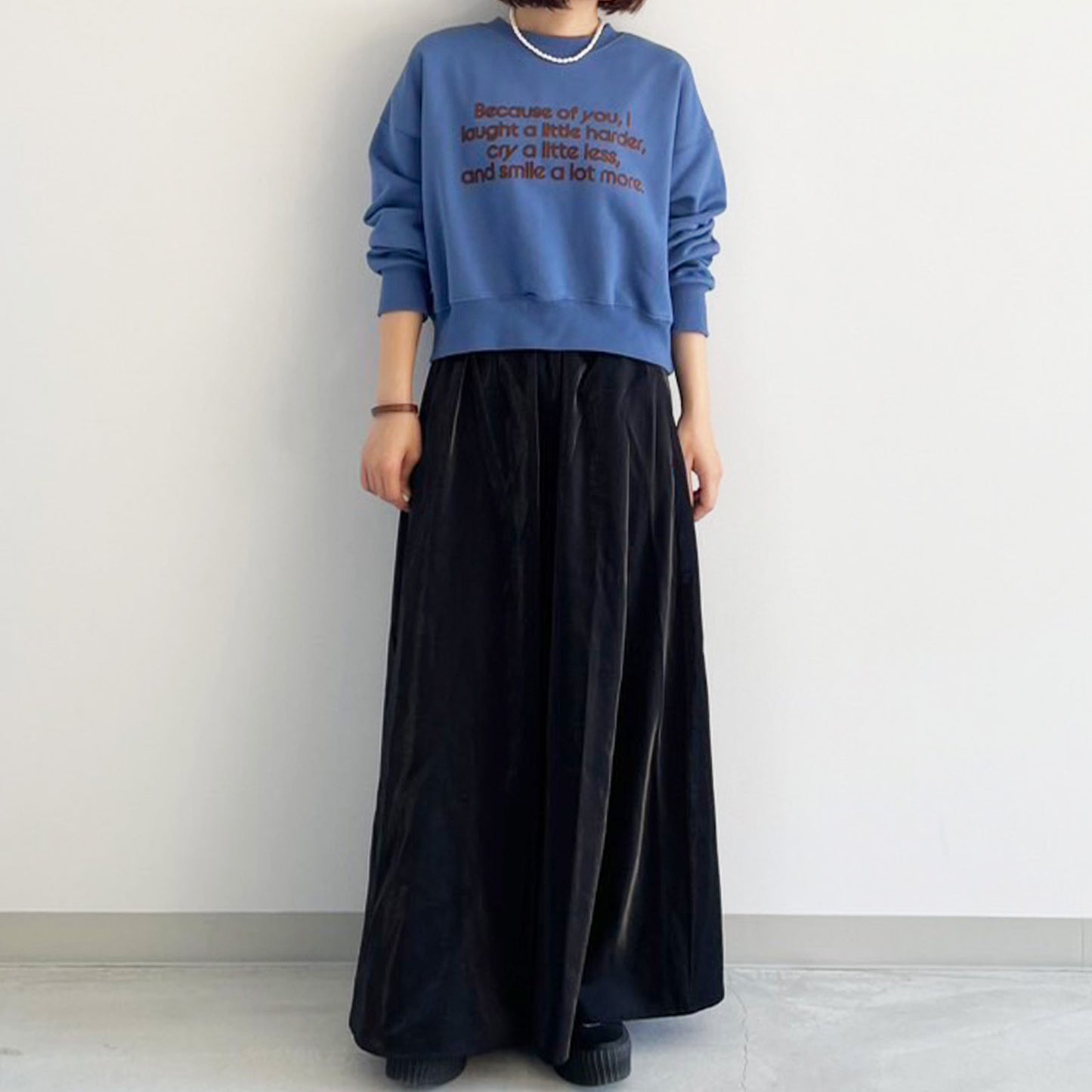 【gleam】フロッキーロゴプリントショートプルオーバー