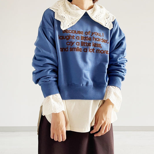 【gleam】フロッキーロゴプリントショートプルオーバー