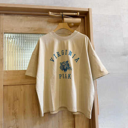 【KAKELA&TRANQUIL】タイガー刺繍カレッジTシャツ