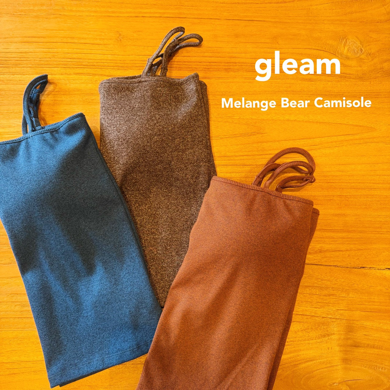 【gleam】メランジカップ付きベアキャミ