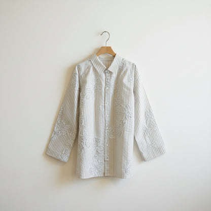【gleam】ストライプコード刺繍BIGシャツ
