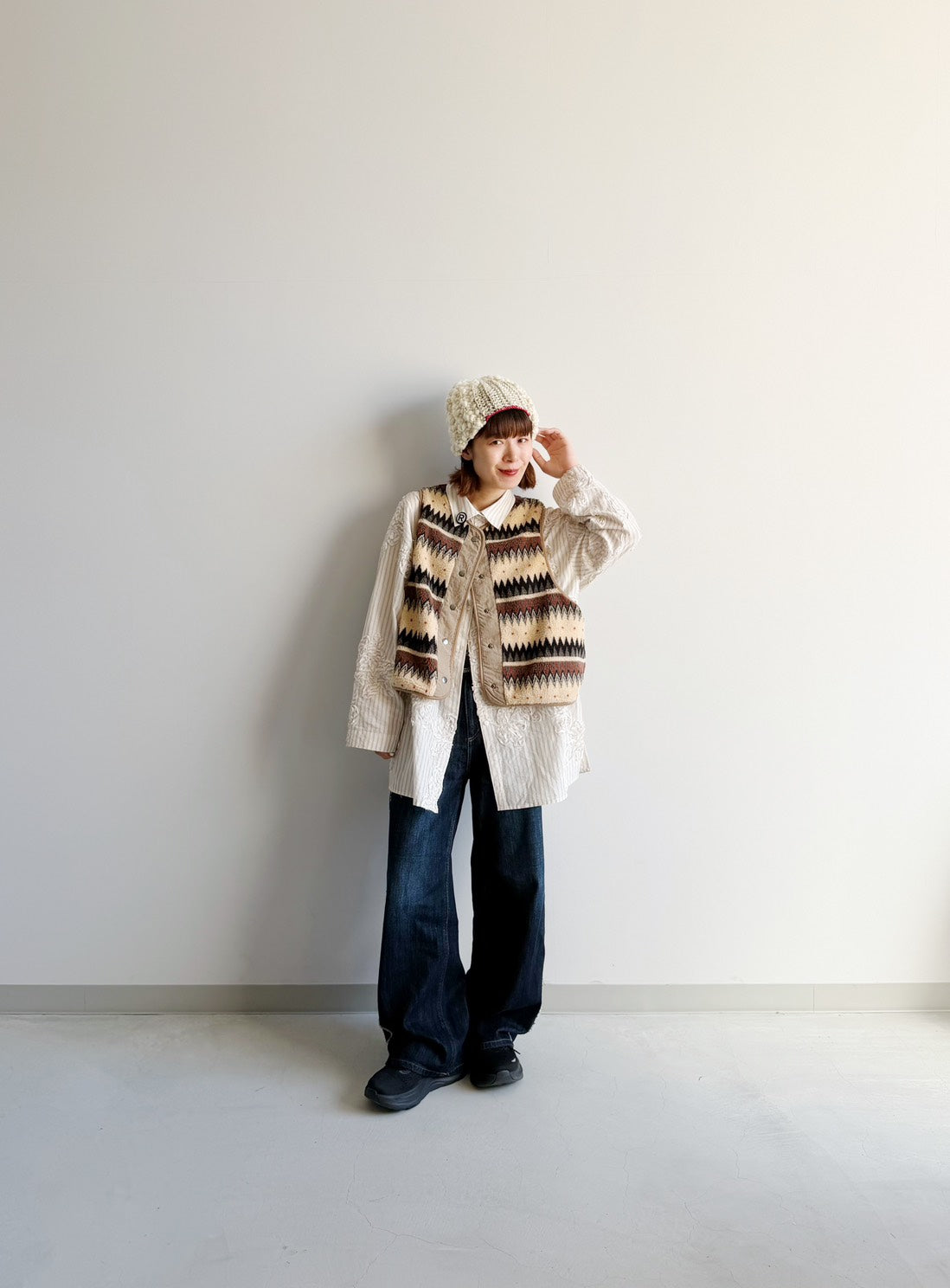 【le colis】柄ボアベスト