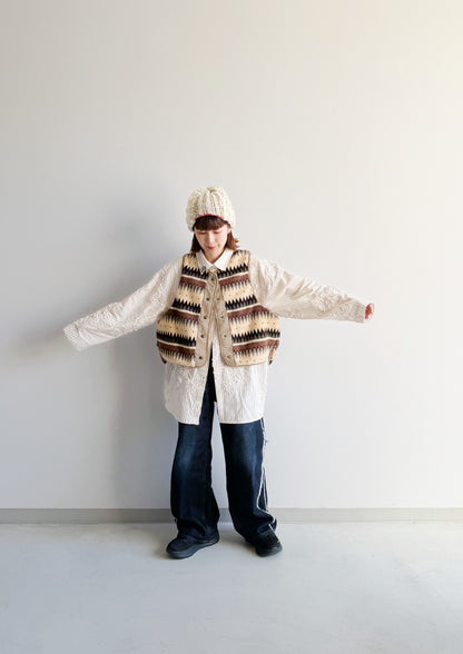 【le colis】柄ボアベスト
