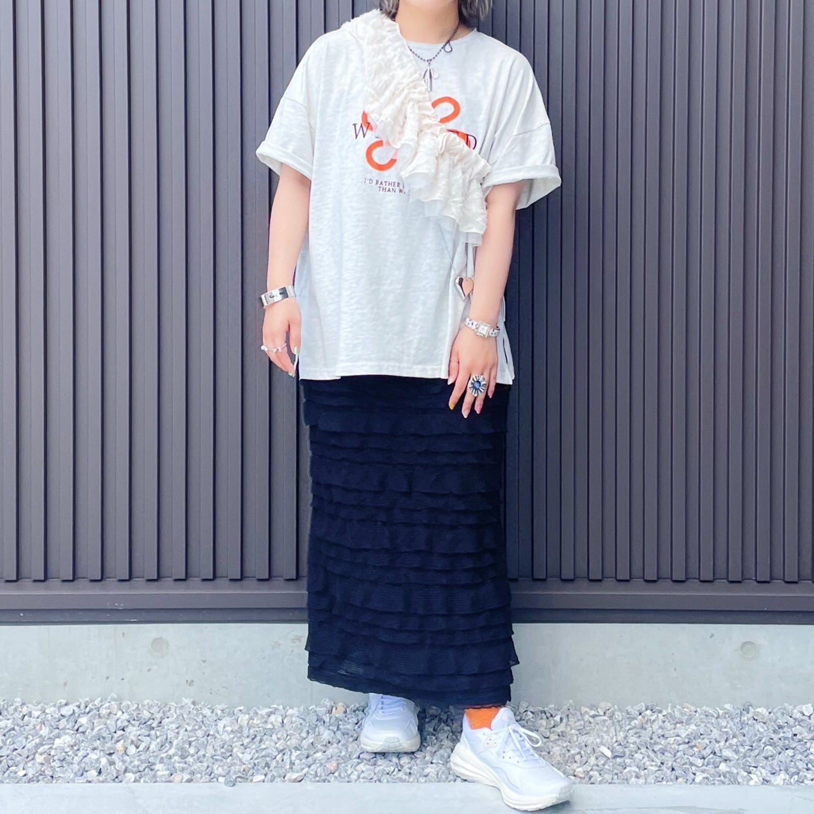 スカート DEEP SKIRT 300IS531-1681 RANDOM STRIPES WRAP SKIRT – THE SHOP YOHJI YAMAMOTO