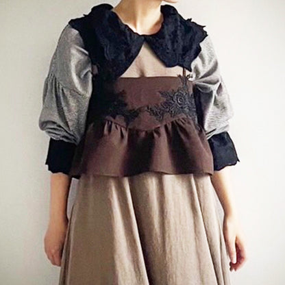 【gleam】フラワーレース付きビスチェ